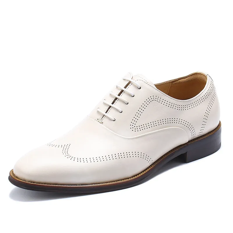 Men Cowhide Casual Fashion Oxford Shoes