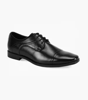 Men's Black Cap Toe Oxford Shoes