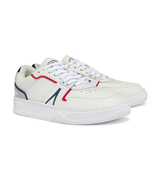 Men's L001 Leather Trainers White/Navy/Red