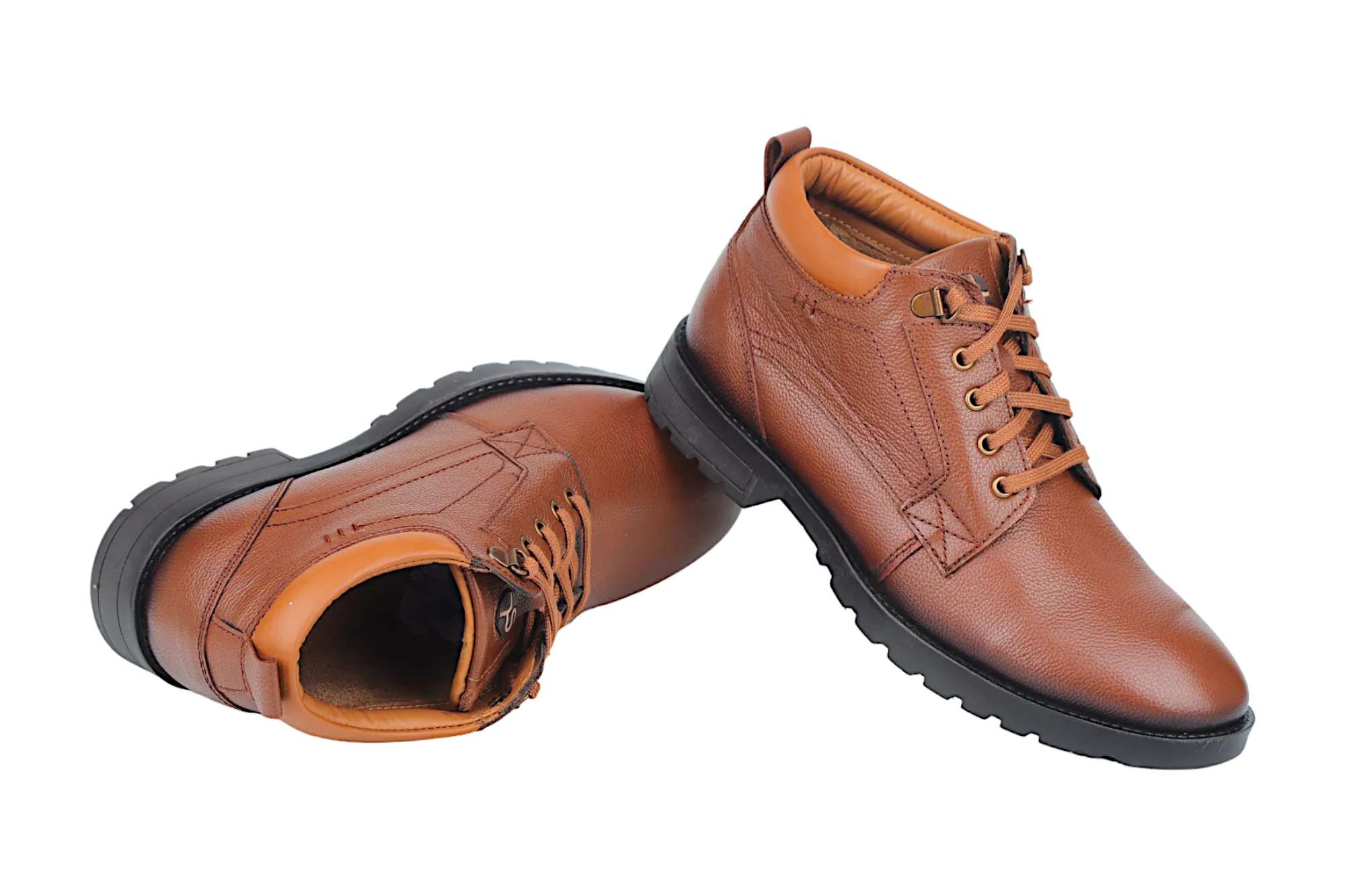 Mens Leather Casual Boot Shoe 38017