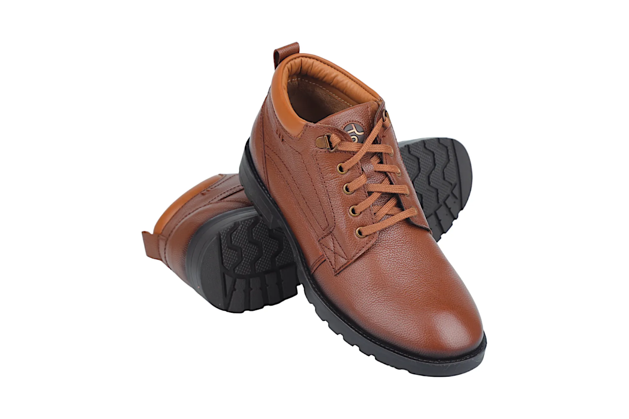 Mens Leather Casual Boot Shoe 38017