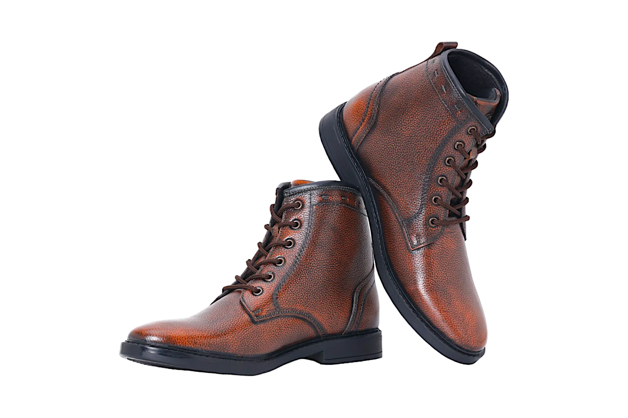 Mens Leather Casual Boot Shoe 38021