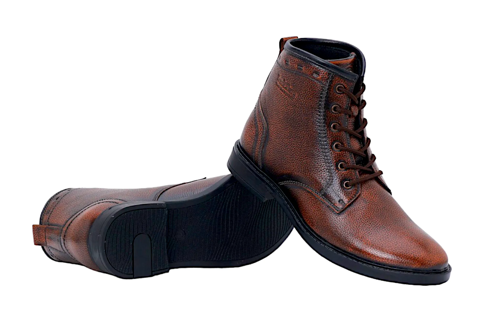 Mens Leather Casual Boot Shoe 38021