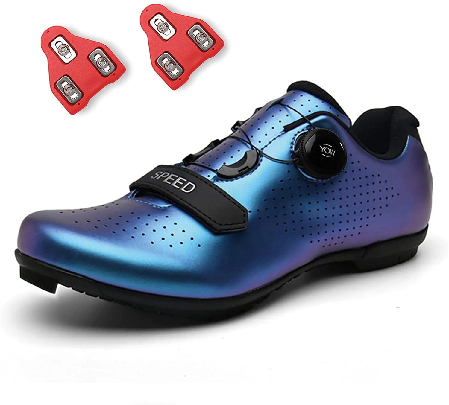 Mens Womens Riding Cycling Shoes Delta Cleat Set Compatible with SPD Road Bike for Indoor Peloton & Outdoor Road Racing Lock Pedal Bike