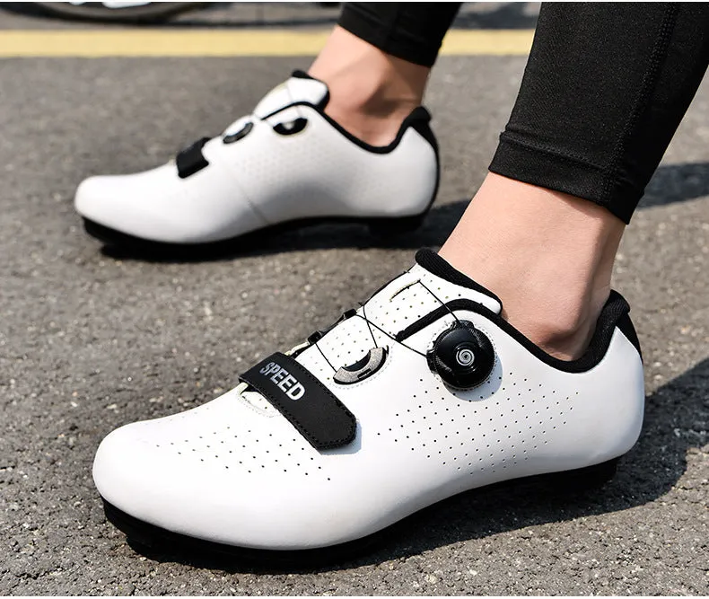 Mens Womens Riding Cycling Shoes Delta Cleat Set Compatible with SPD Road Bike for Indoor Peloton & Outdoor Road Racing Lock Pedal Bike