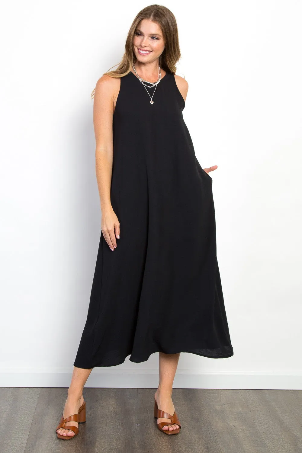 Midi Tank Dress with Pockets