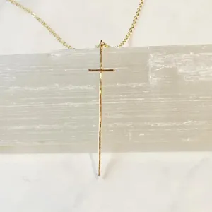 Modern Cross 14k Filled Necklace - Clearance