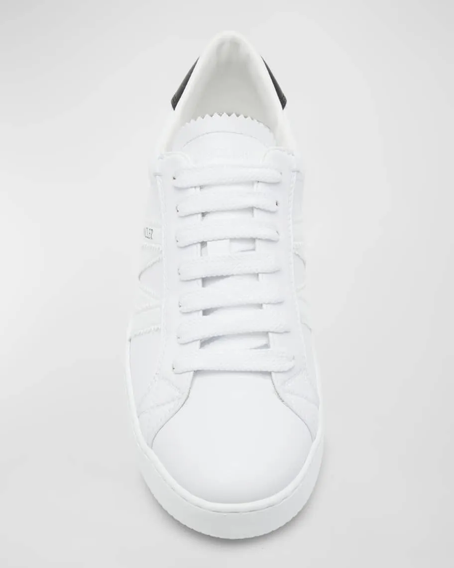 Monaco M Moncler Leather Low Top Sneakers