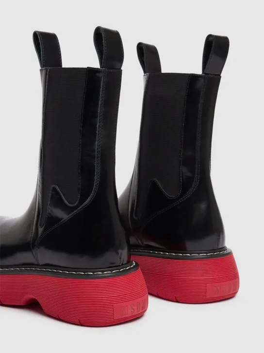 MSGM   40mm M Chelsea leather boots 