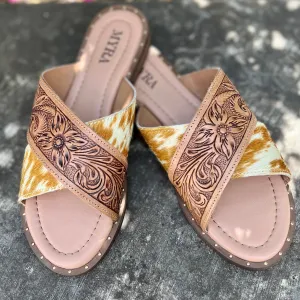 Mukluk Western Hand Tooled Sandals*