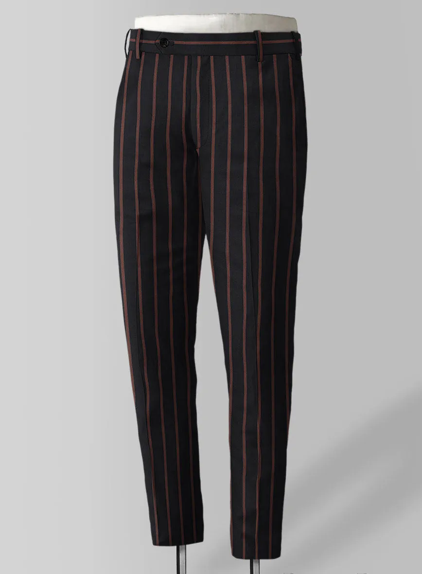 Napolean Ipai Stripe Black Wool Pants