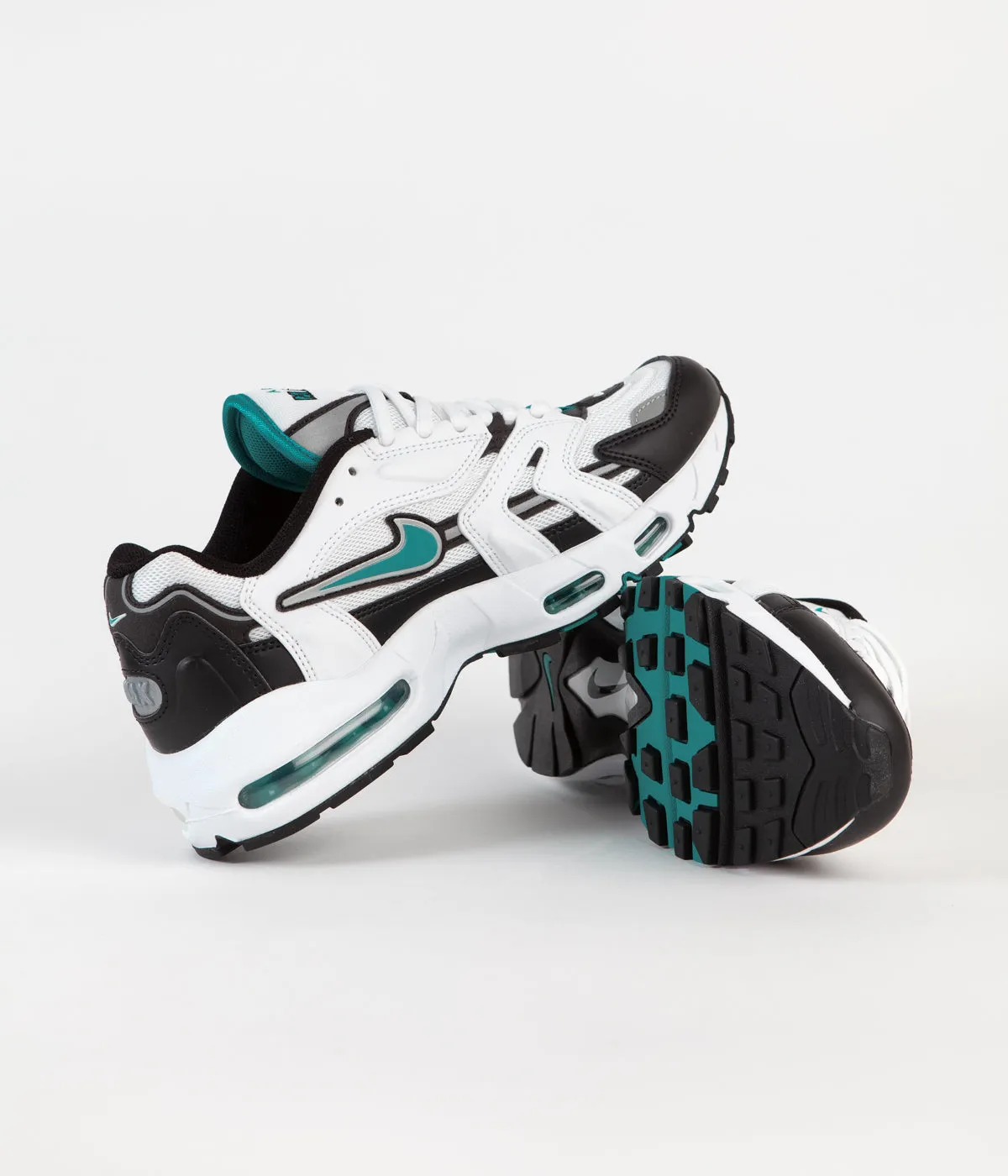 Nike Air Max 96 II Shoes - White / Mystic Teal - Black - Reflect Silver