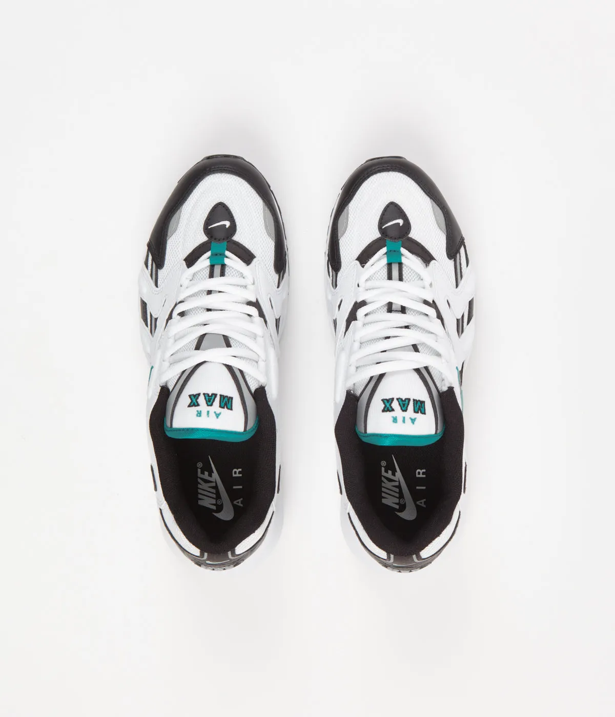 Nike Air Max 96 II Shoes - White / Mystic Teal - Black - Reflect Silver