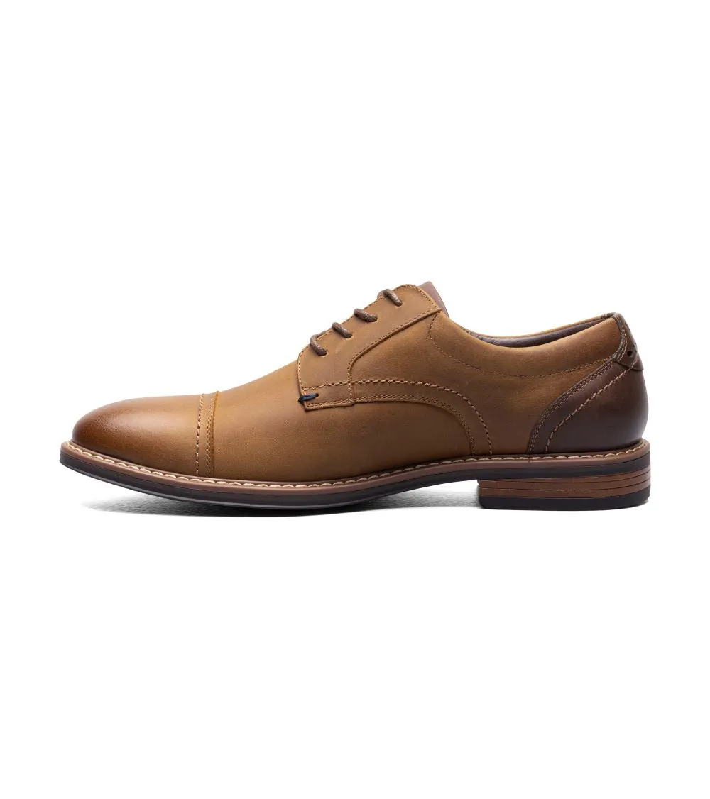 'Nunn Bush' Men's Centro Flex Cap Toe Oxford - Brown