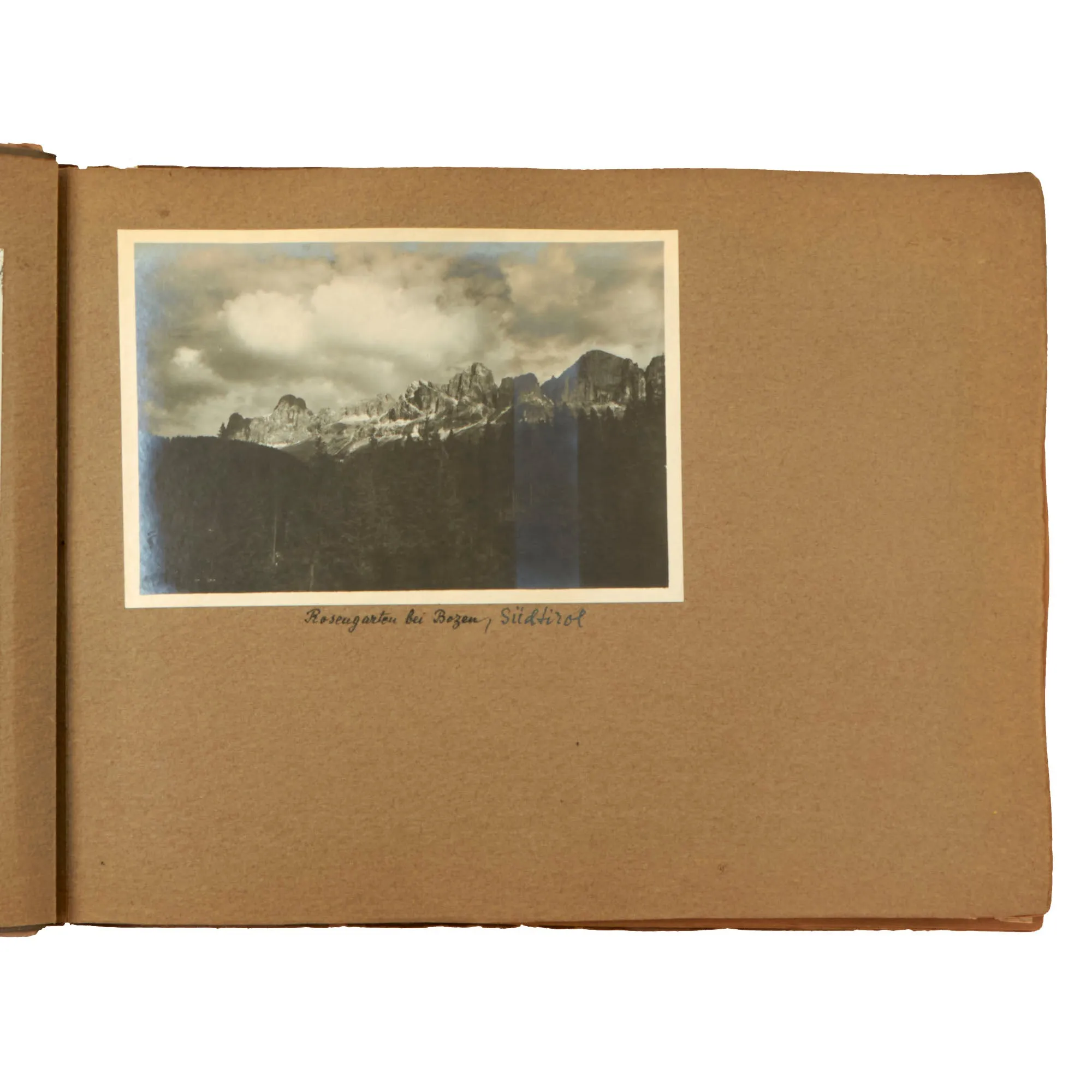 Original Austro-Hungarian WWI Exemplary Photo Album with Alpine Photographs and Extensive Handwritten Notes/Annotations and Service History - 209 Photos Total