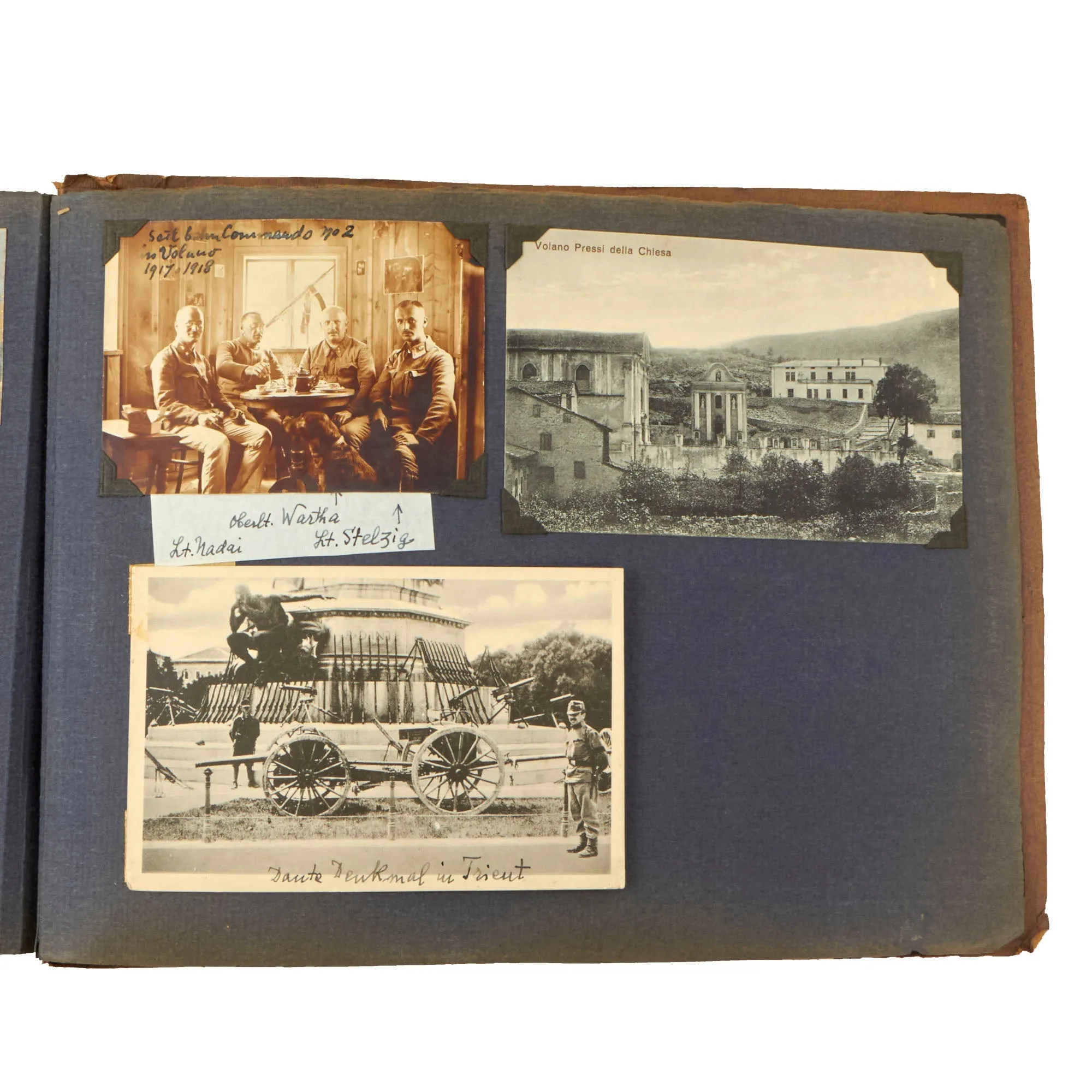 Original Austro-Hungarian WWI Exemplary Photo Album with Alpine Photographs and Extensive Handwritten Notes/Annotations and Service History - 209 Photos Total