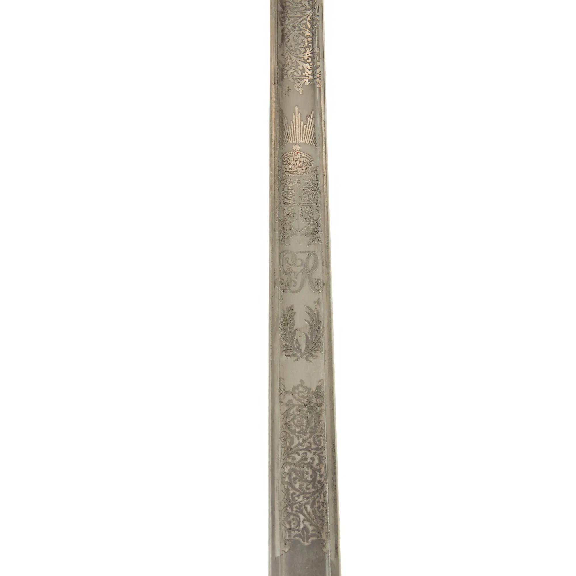 Original British WWI Military Cross Recipient Colonel Samuel Alexander Holwell Kirkby of 2nd Battalion Royal Sussex Regiment Pattern 1897 Light Officer’s Sword and Scabbard by Wilkinson