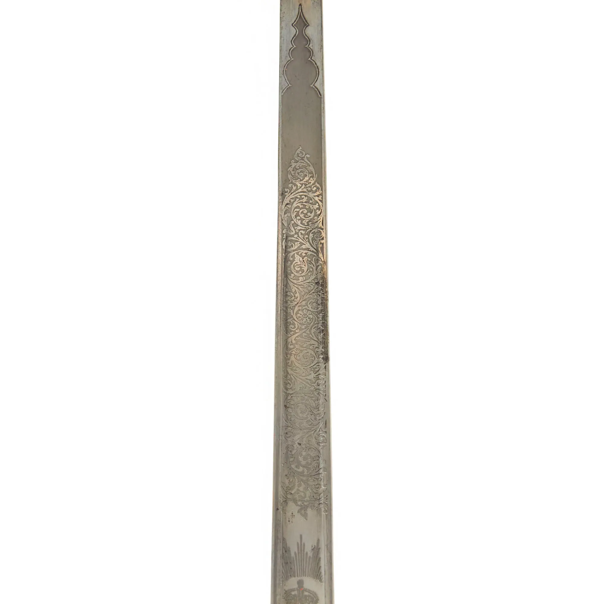 Original British WWI Military Cross Recipient Colonel Samuel Alexander Holwell Kirkby of 2nd Battalion Royal Sussex Regiment Pattern 1897 Light Officer’s Sword and Scabbard by Wilkinson