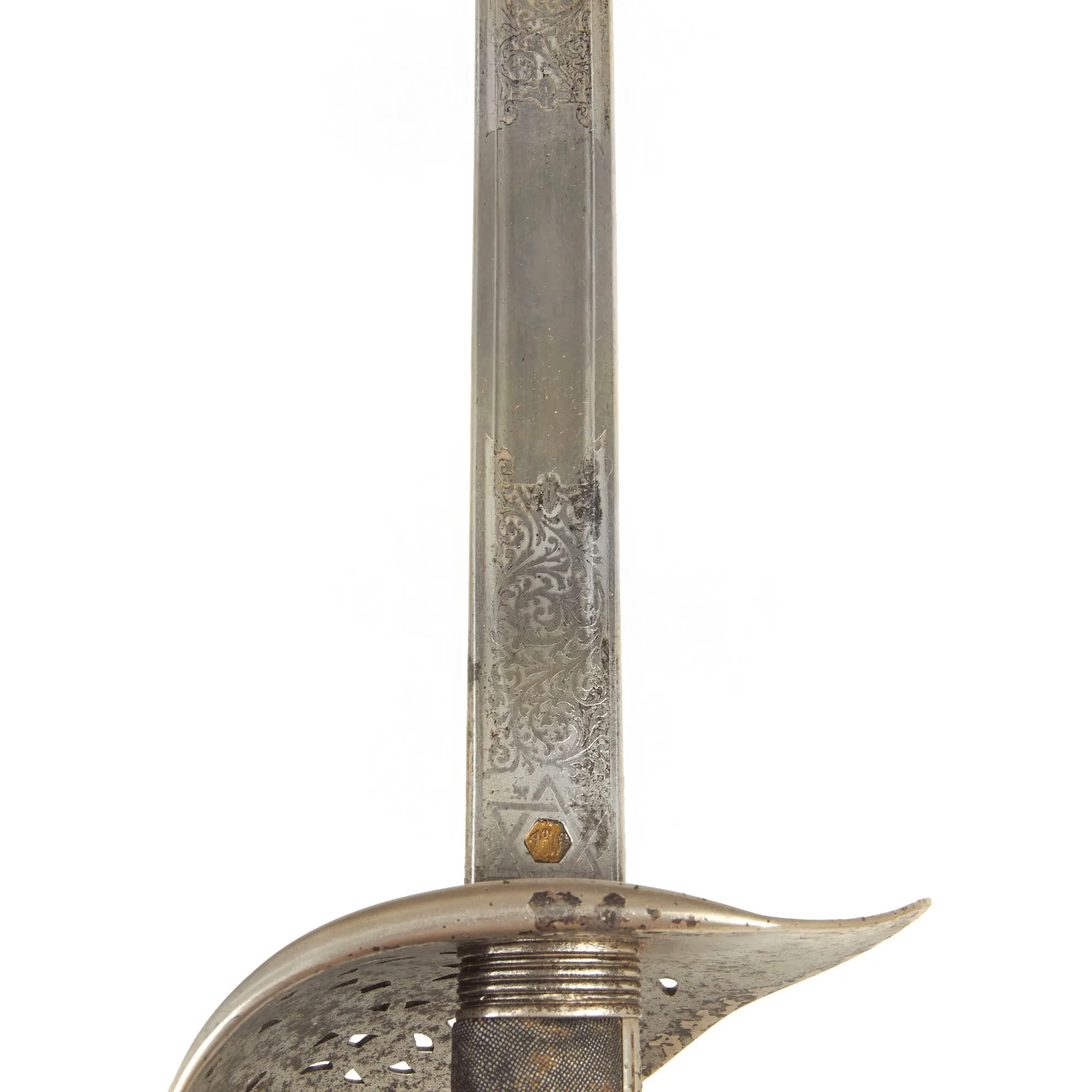 Original British WWI Military Cross Recipient Colonel Samuel Alexander Holwell Kirkby of 2nd Battalion Royal Sussex Regiment Pattern 1897 Light Officer’s Sword and Scabbard by Wilkinson