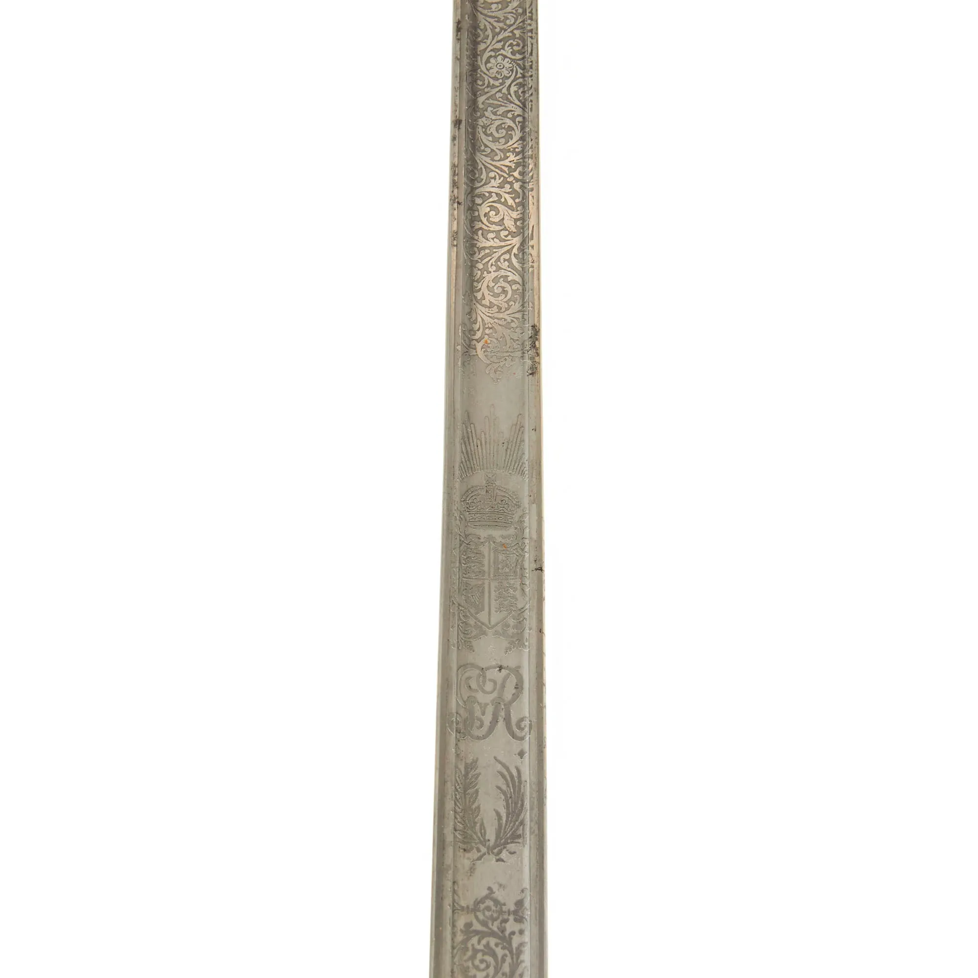 Original British WWI Military Cross Recipient Colonel Samuel Alexander Holwell Kirkby of 2nd Battalion Royal Sussex Regiment Pattern 1897 Light Officer’s Sword and Scabbard by Wilkinson