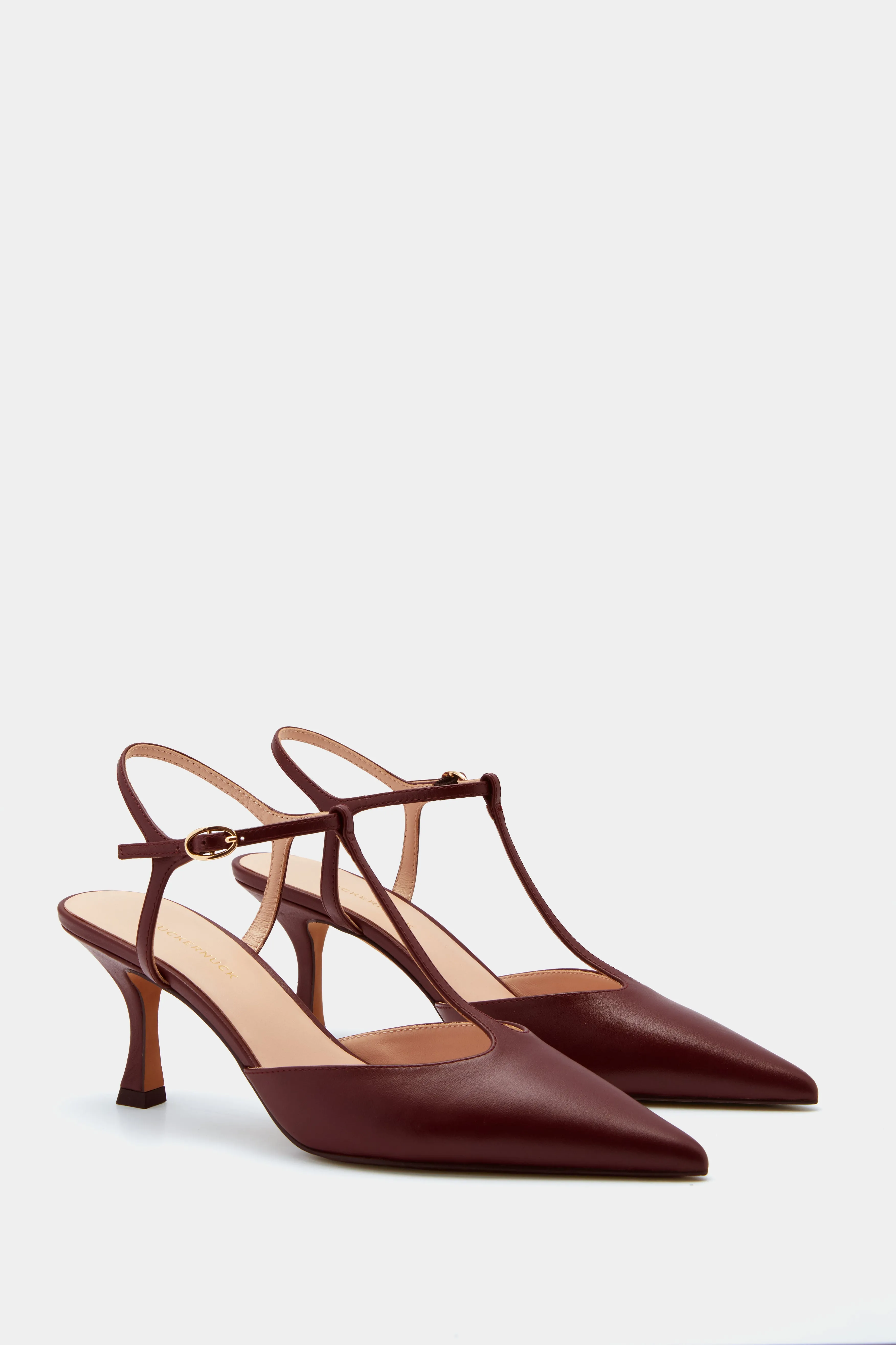 Oxblood Leather Margot Heels