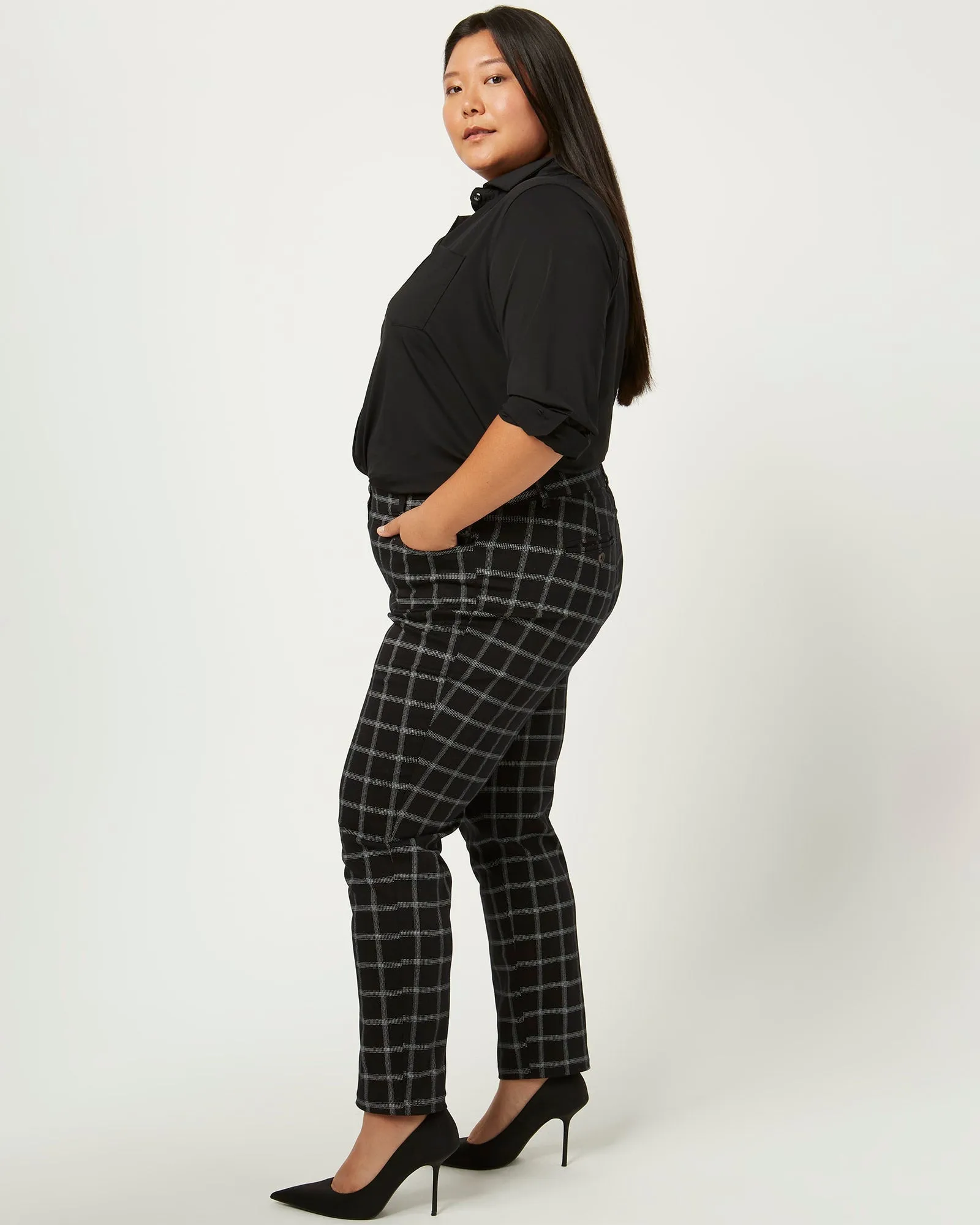 Paris Cropped Pant | Black / White