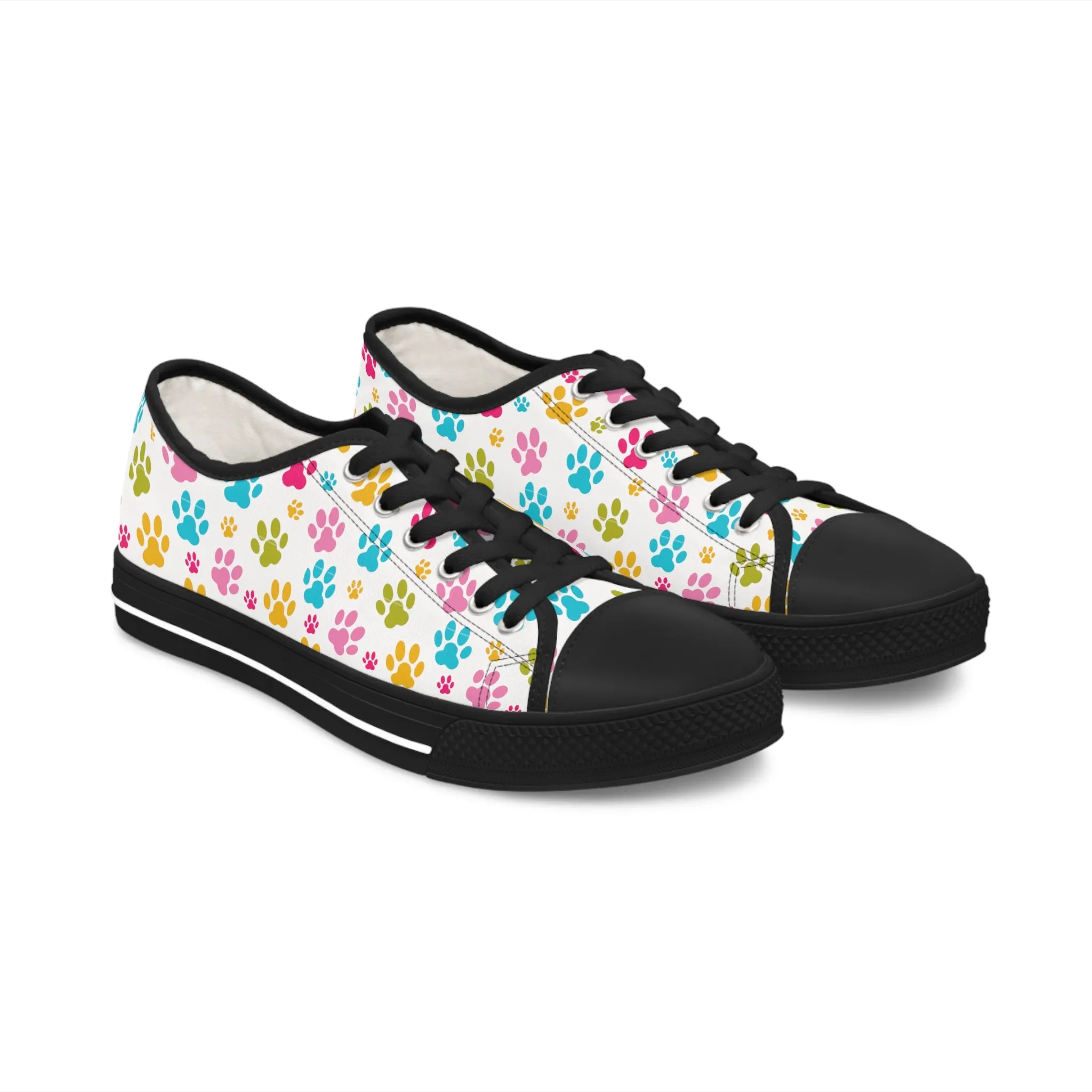 Paw Print Women's Low Top Sneakers