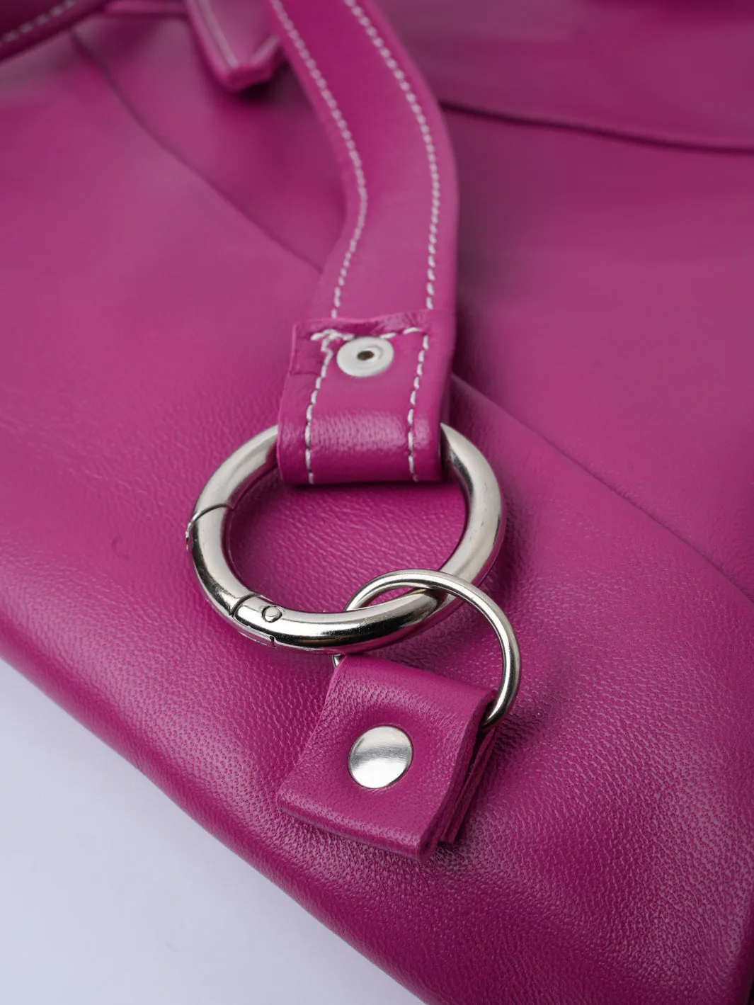 Pink Crossbody Bag with Studs