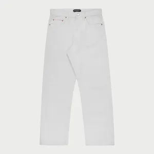 Relaxed Leg 5 Pocket Denim (White)