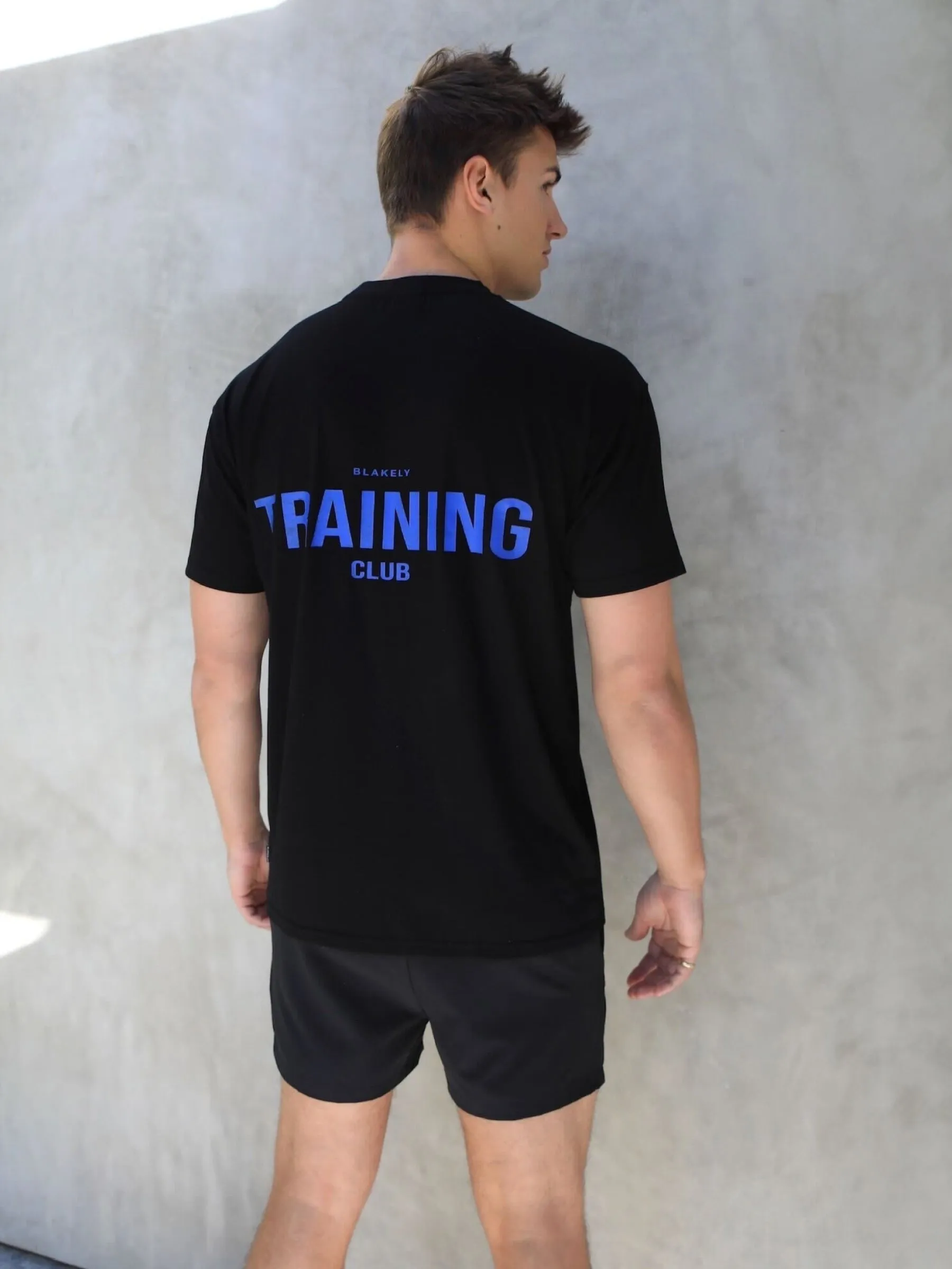 Relaxed Training T-Shirt - Black & Blue