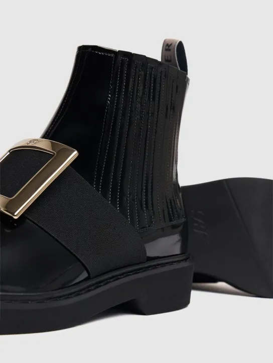 Roger Vivier   30mm Viv Rangers leather Chelsea boots 