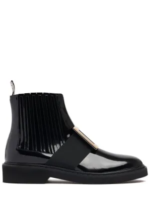 Roger Vivier   30mm Viv Rangers leather Chelsea boots 