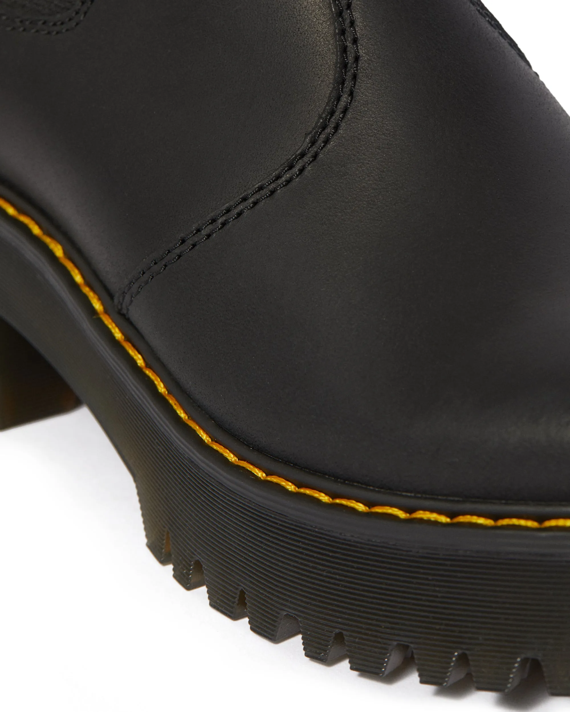 ROMETTY BLACK BURNISHED WYOMING PLATFORM CHELSEA BOOT