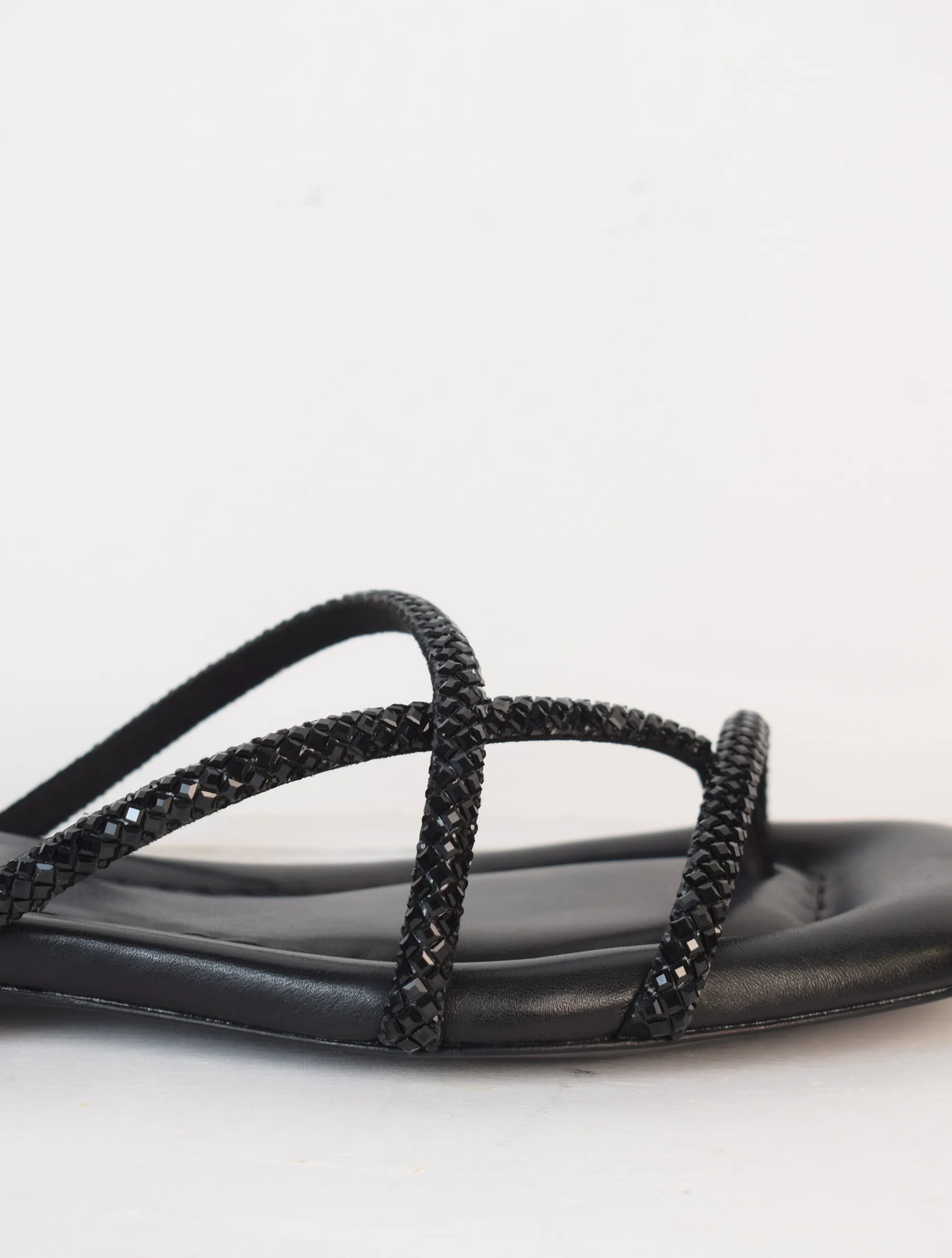 Rubis Crystal Sliders Black