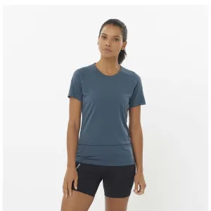 Salomon | Women's Cross Run Short Sleeve T-Shirt - Midnight Navy