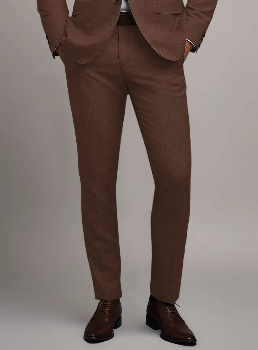 Scabal Brick Brown Wool Pants