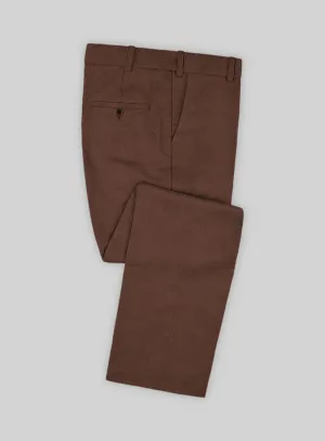 Scabal Brick Brown Wool Pants