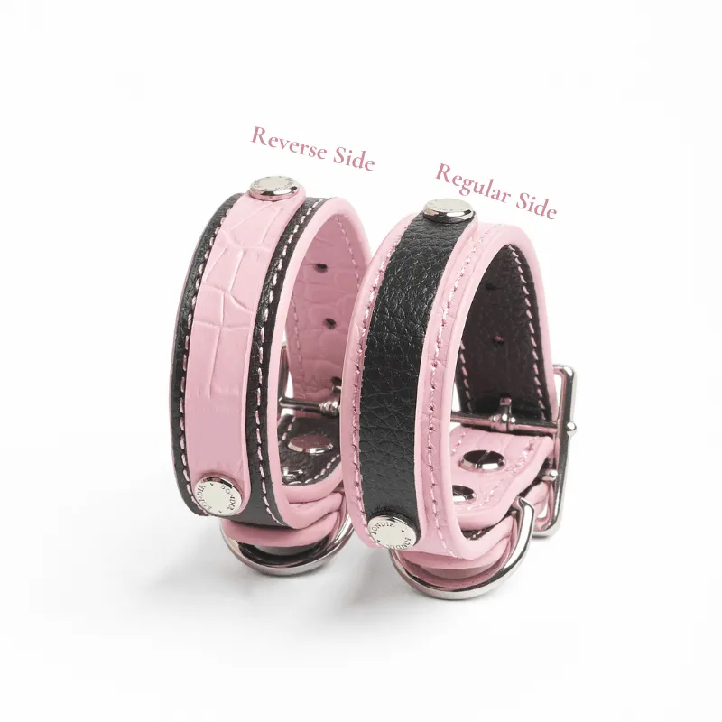 Slim Flamingo Leather Collar