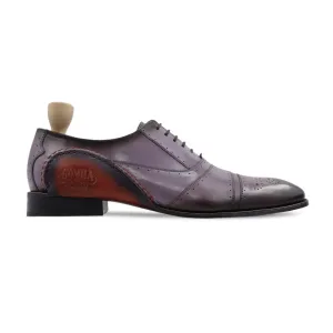 Span - Men's Burnished Purple Calf Leather Oxford Shoe