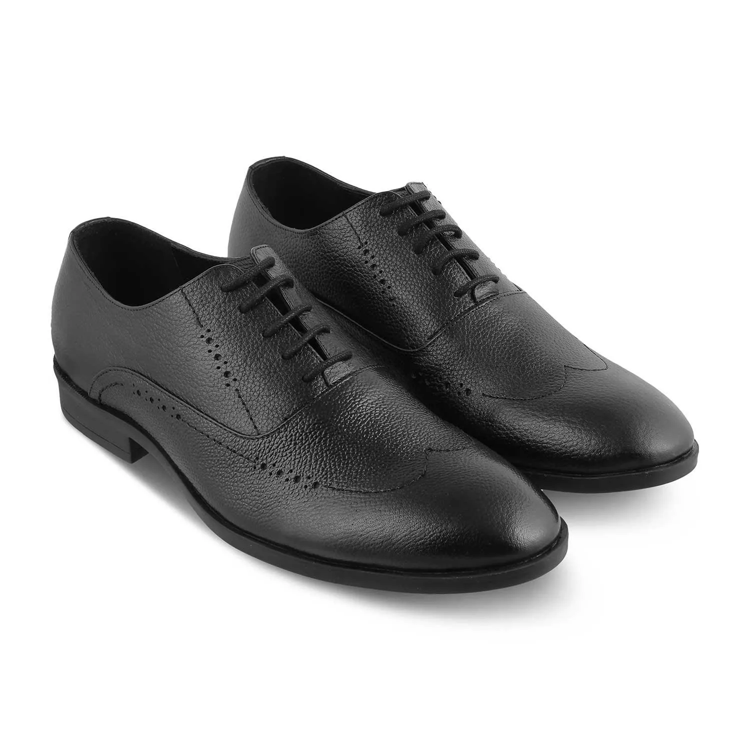 The Alberta Black Men's Oxford Brogue Lace Ups Tresmode