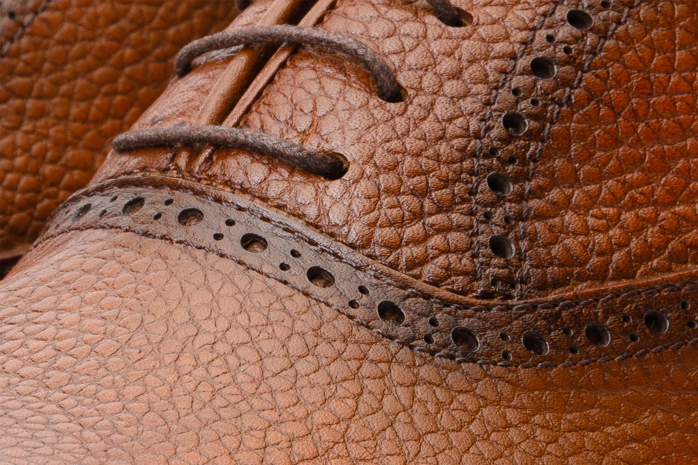 The Draco Handmade Tan Semi Brogue Oxford Men Shoe