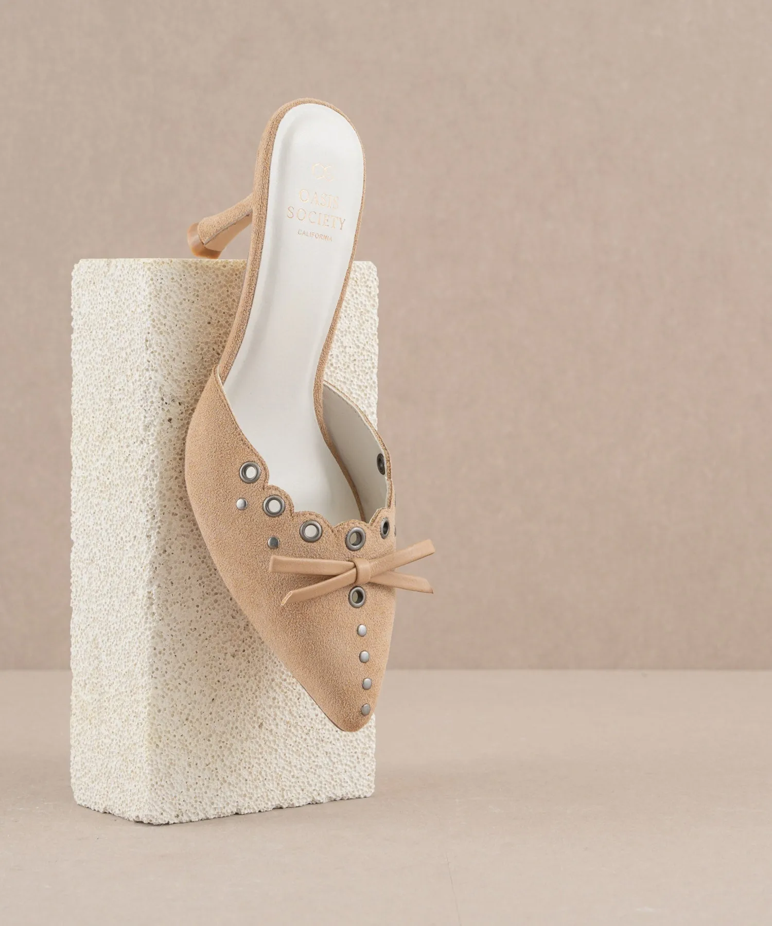 The Meridian | Sand Kitten Heel