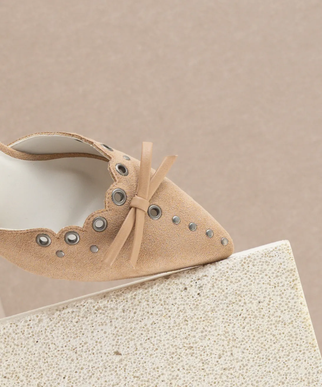 The Meridian | Sand Kitten Heel