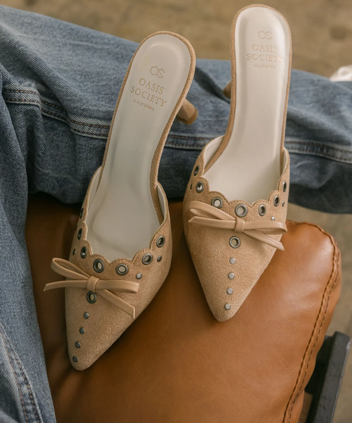 The Meridian | Sand Kitten Heel