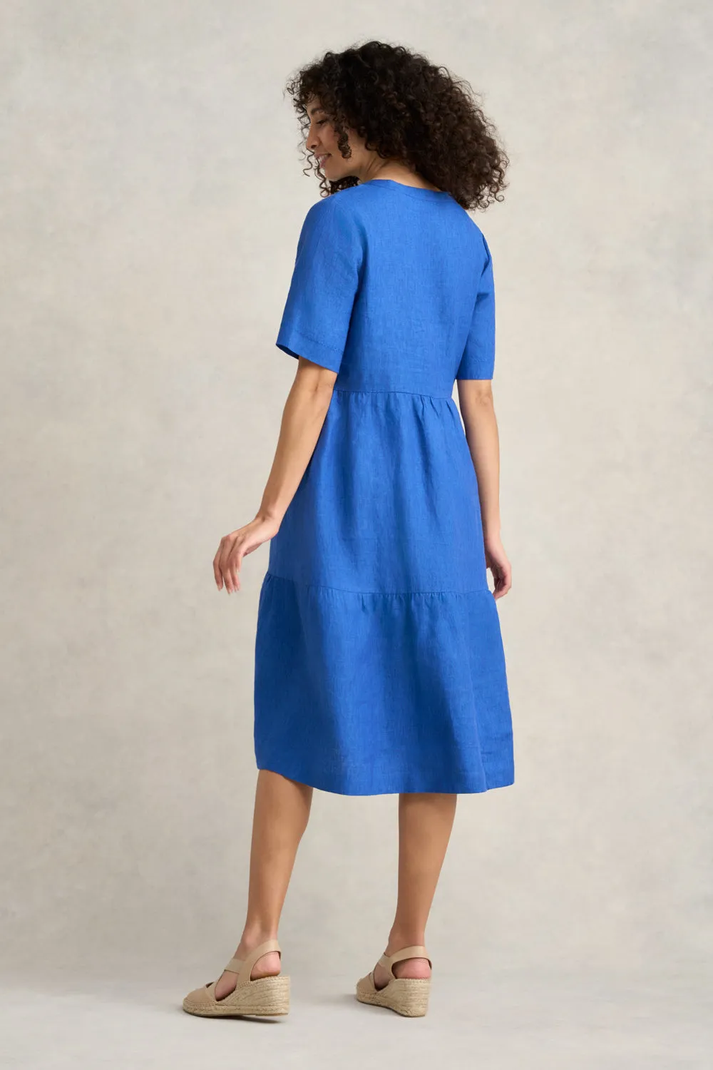 Tiered Linen Dress