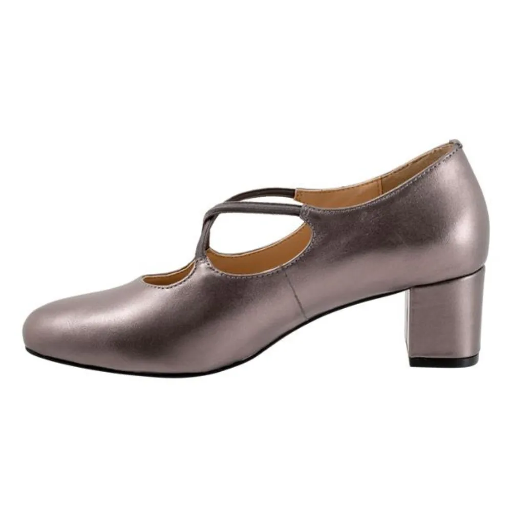 Trotters Demi Pewter Calf Dress Shoe (Women's)