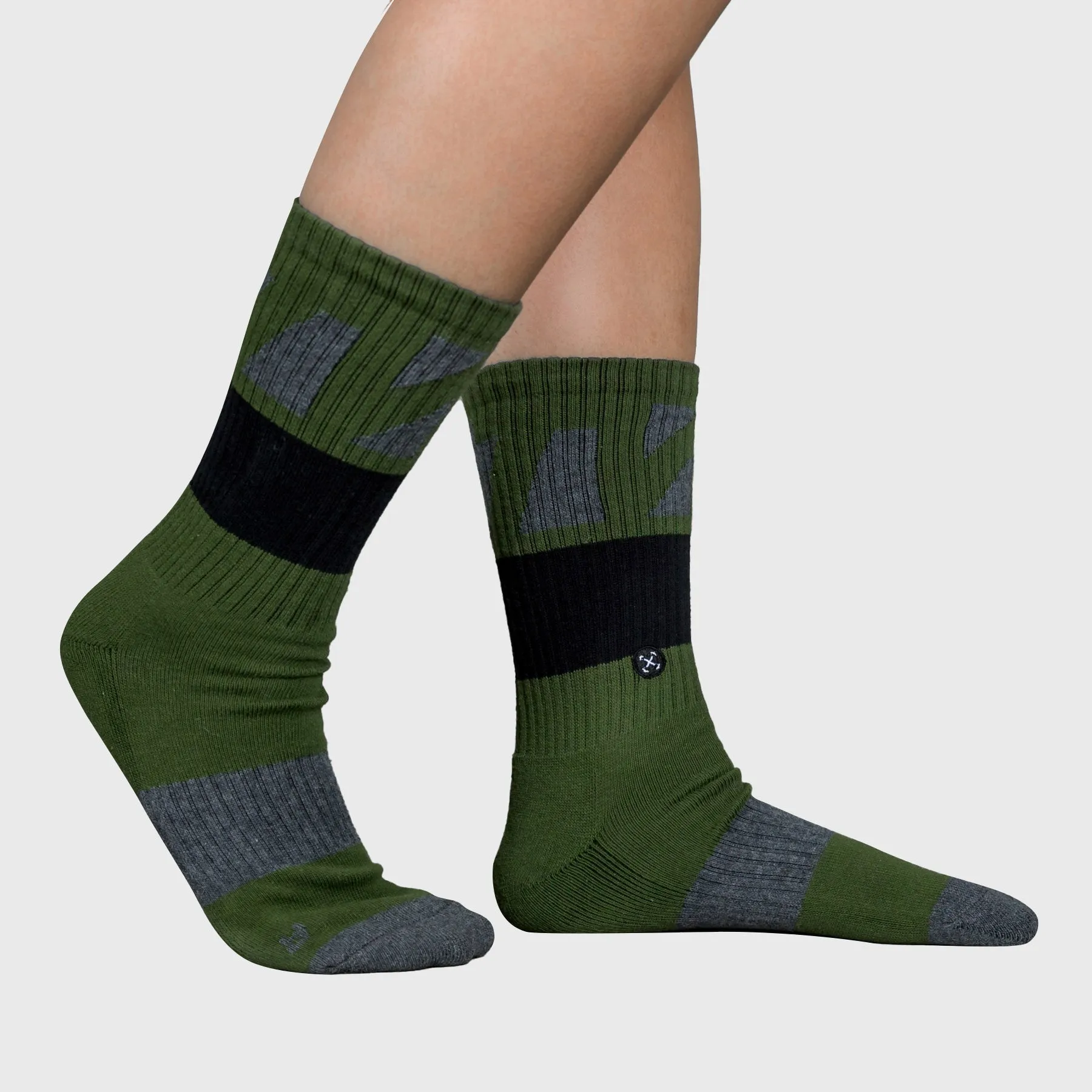 TWL - EVERYDAY CORE SOCKS - DARK KHAKI/BLACK/CHARCOAL MARL