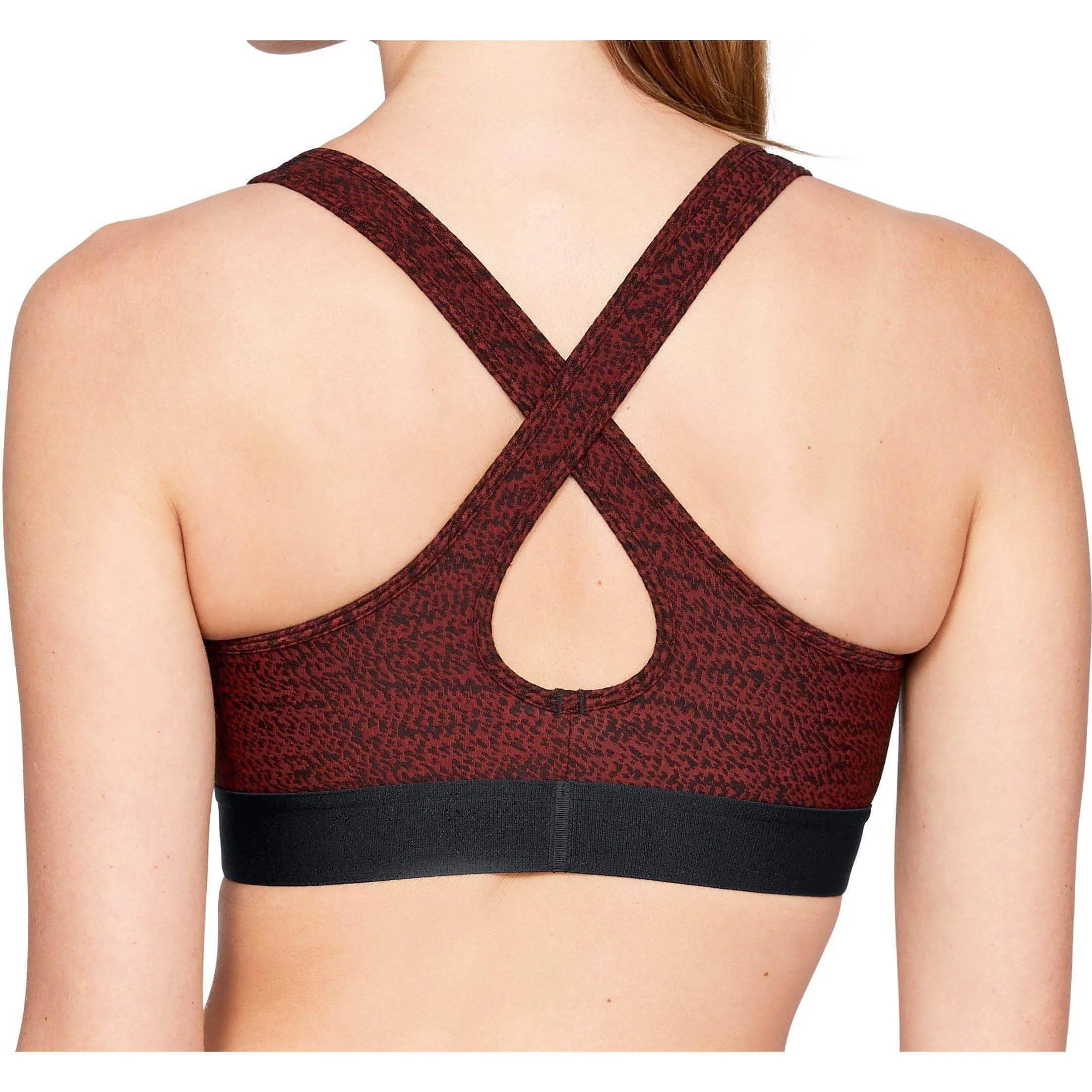 Under Armour Crossback Jacquard Womens Sports Bra - Red