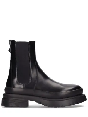 Valentino Garavani   Roman stud leather Chelsea boots 