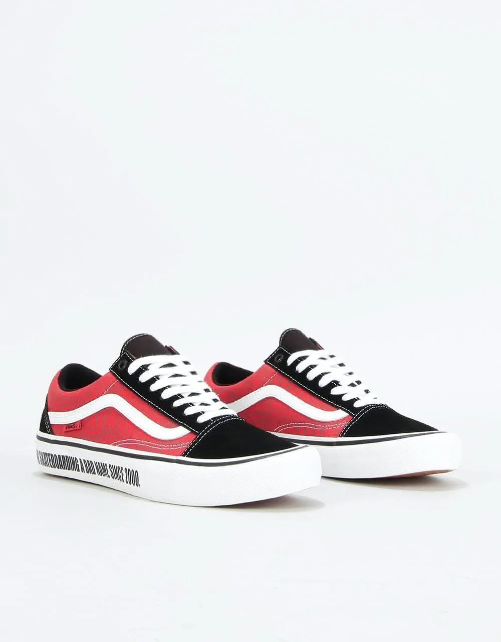 Vans Old Skool Pro Skate Shoes - (Baker) Black/White/Red